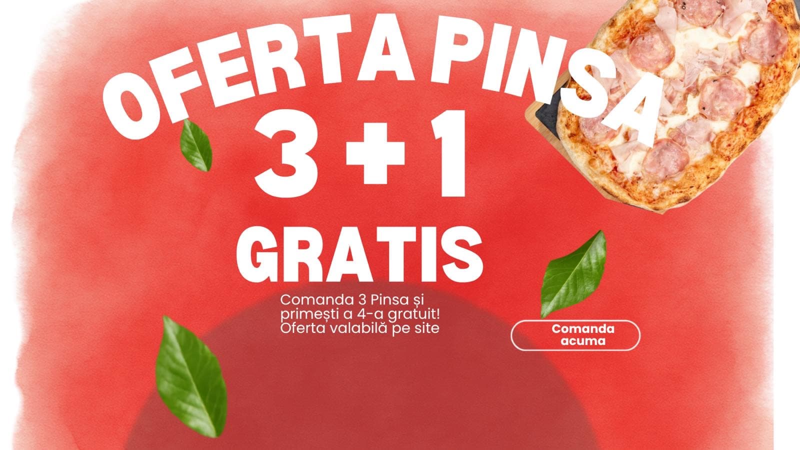 Oferta Pinsa 3+1 GRATIS